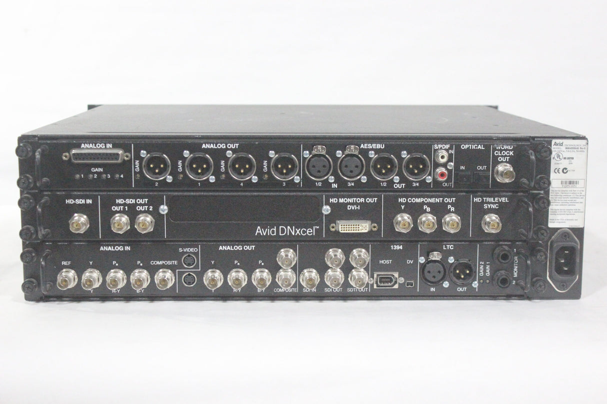 Avid Adrenaline 0020-0332-02 Rev D 8 Channel In/Out Breakout Box w/ AVID DNxcel HD/SDI Expansion Card