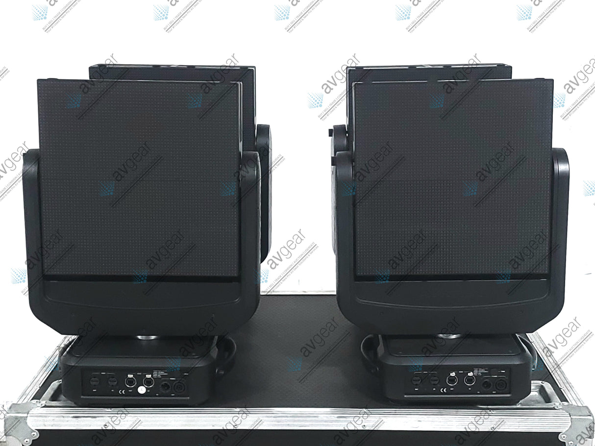 (4) Ayrton Dream Panel Twin Moving LED Lights w/ (4) PSU Cables in Wheeled Hard Case