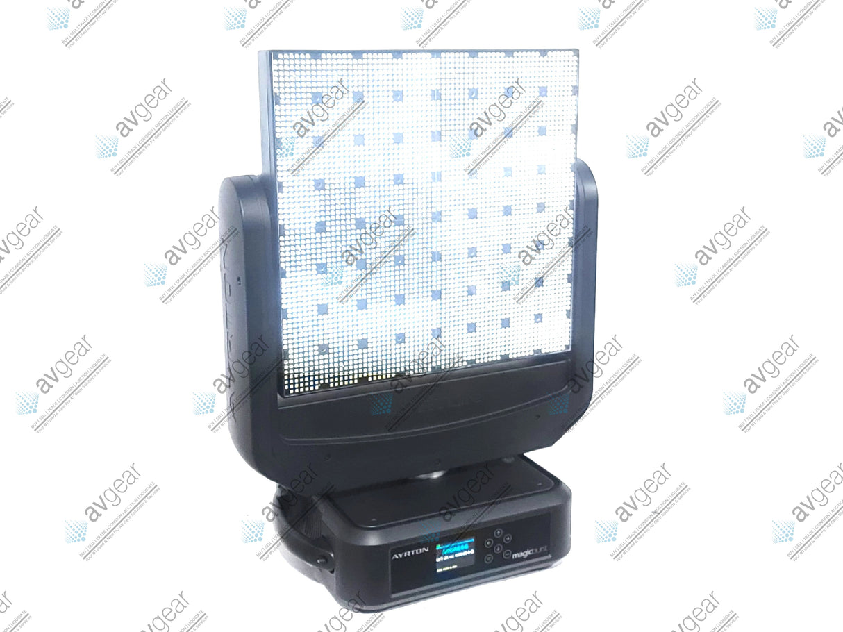 (4) Ayrton Magicburst Moving LED Lights ( 1389,1602,1521,1661 Hours) w/ (4) PSU Cables & Wheeled Road Case