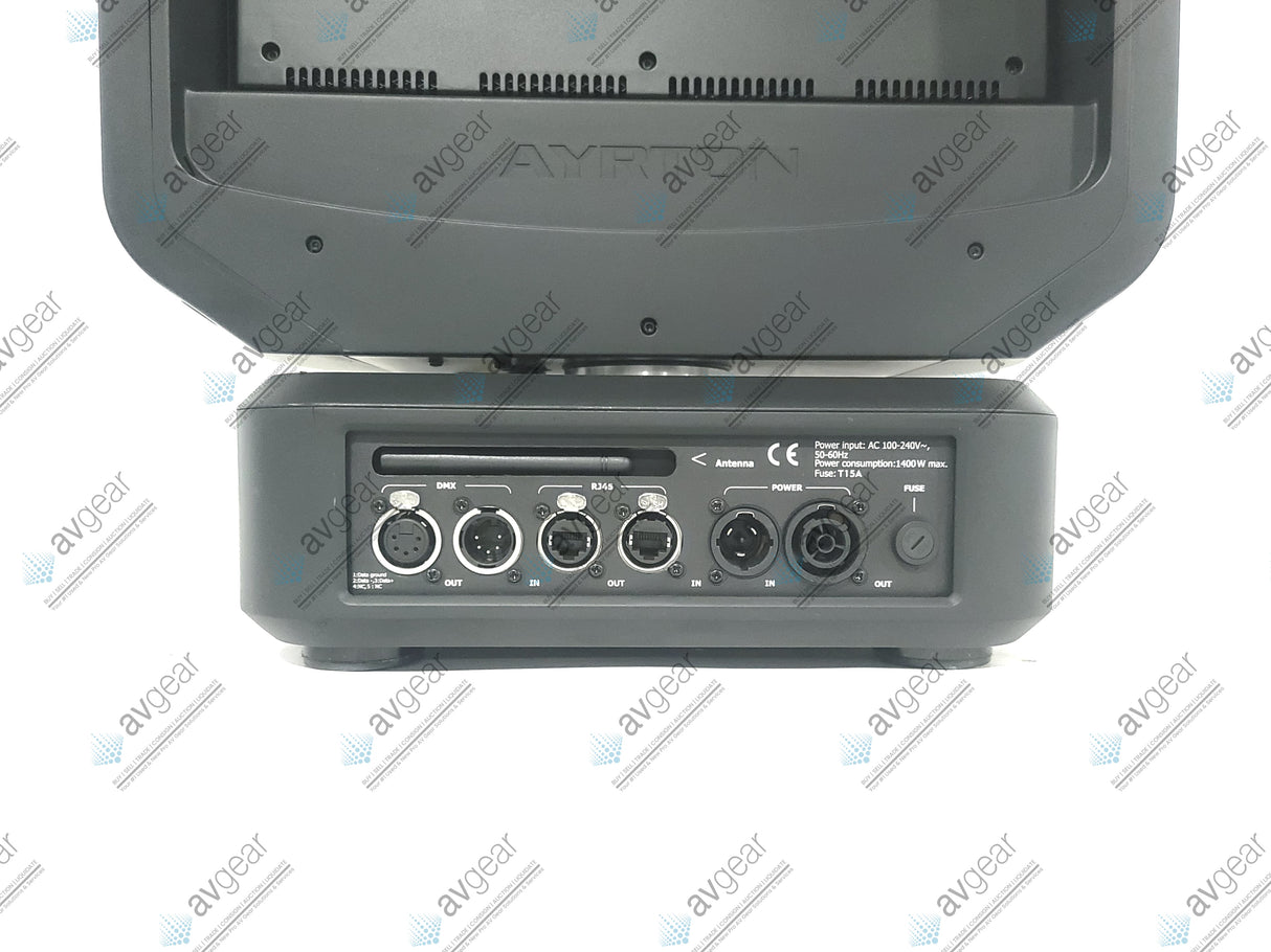 (4) Ayrton Magicburst Moving LED Lights w/ (4) PSU Cables In Wheeled Road Case