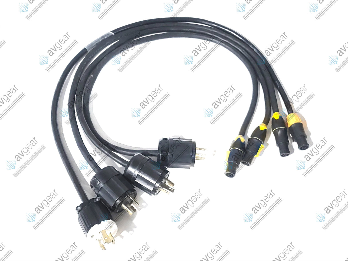 (4) Ayrton Magicburst Moving LED Lights w/ (4) PSU Cables In Wheeled Road Case