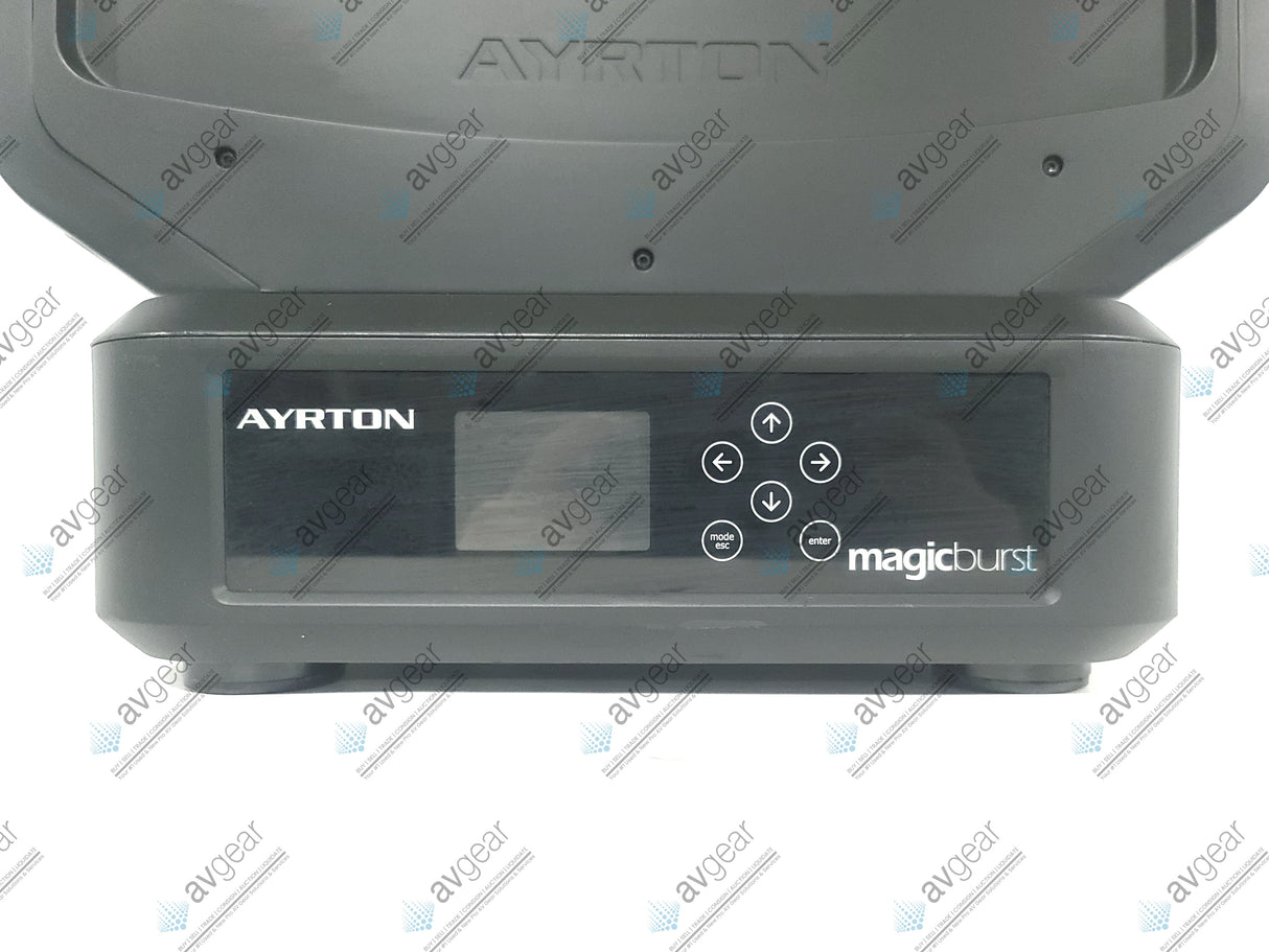 (4) Ayrton Magicburst Moving LED Lights w/ (4) PSU Cables In Wheeled Road Case