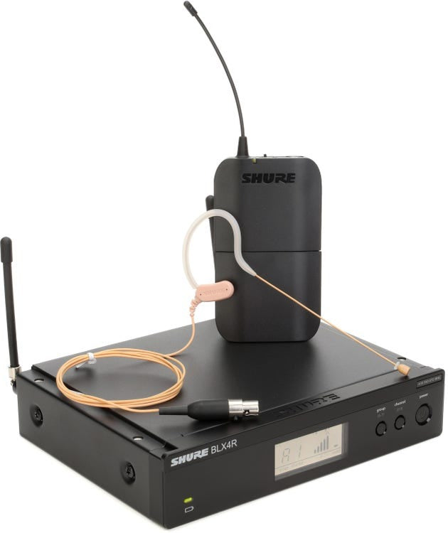 Shure BLX14R/MX53-J11 Wireless Bodypack Mic System w/MX153 Earset Microphone - J11- 596-616MHz