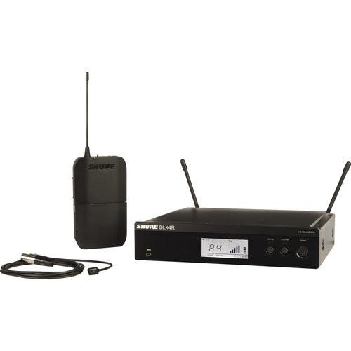 Shure BLX14R/W93 Wireless Rackmount Presenter System with WL93 Lavalier Microphone (H11: 572-596MHz)