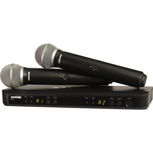 Shure BLX288/PG58 Dual-Channel Wireless Handheld Microphone System with PG58 Capsules (H11: 572 to 596 MHz)