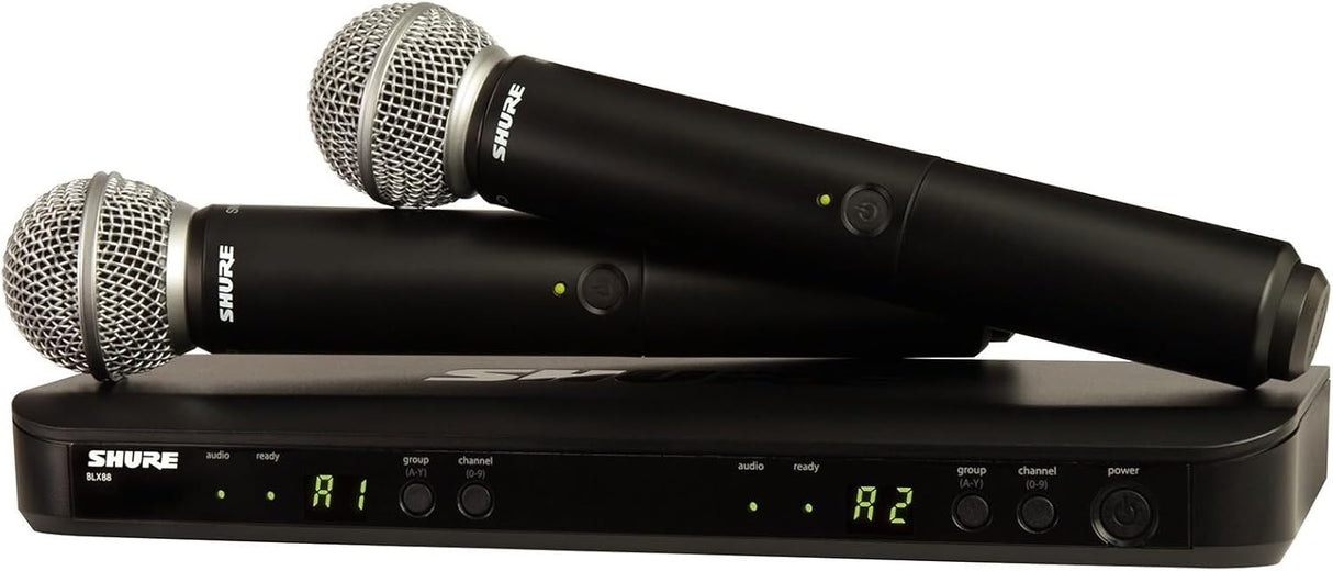 Shure BLX288/SM58 - Wireless Dual Vocal System with two SM58 (H10 Band: 542-572 MHz)