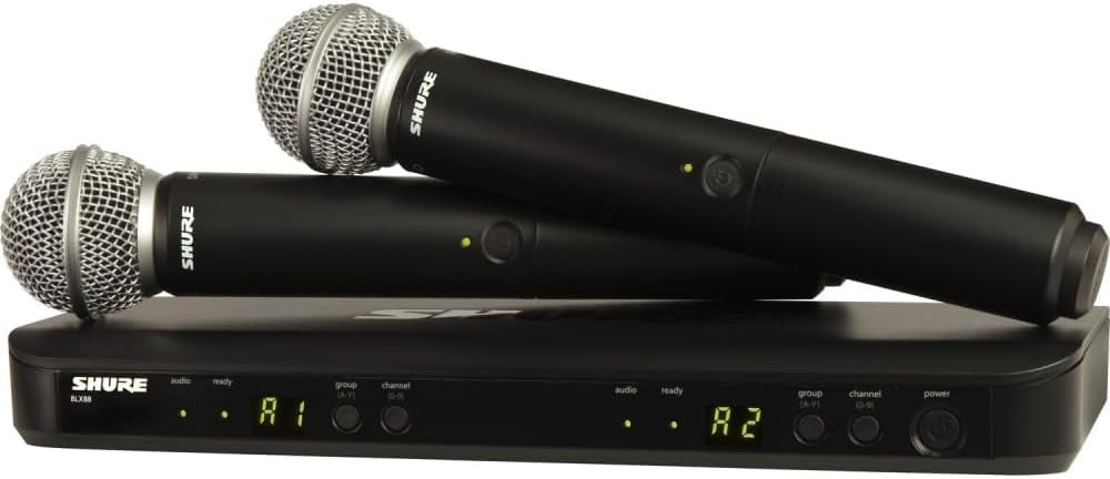 Shure BLX288/SM58 - Wireless Dual Vocal System with two SM58 (H9 Band: 512-542 MHz)