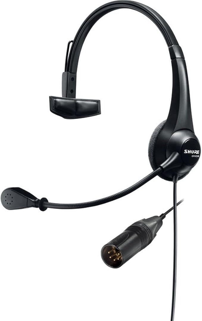 Shure BRH31M-NXLR5M Lightweight Single-Sided Broadcast Headset with Neutrik 5-Pin XLR-M Cable