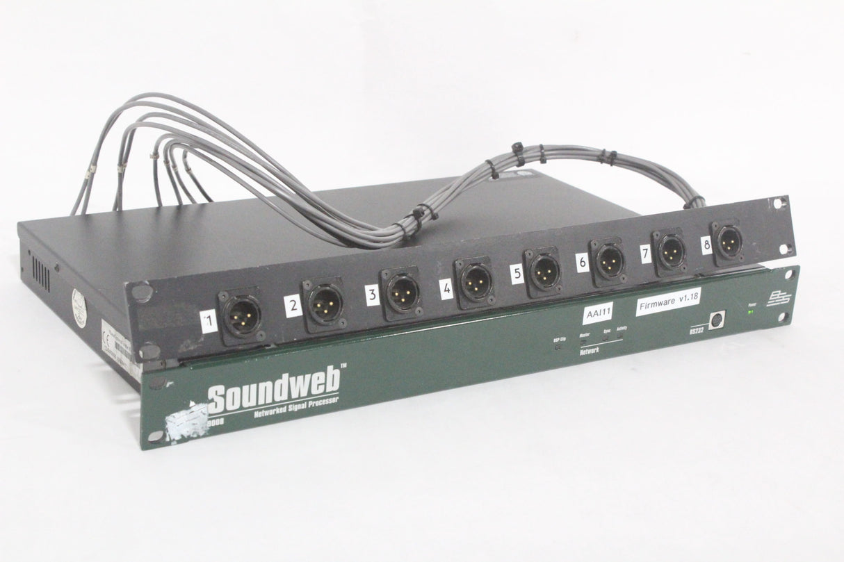 BSS 9008 Networked Signal Processor w/ (8) XLR Output Panel