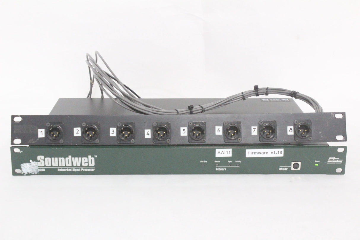 BSS 9008 Networked Signal Processor w/ (8) XLR Output Panel