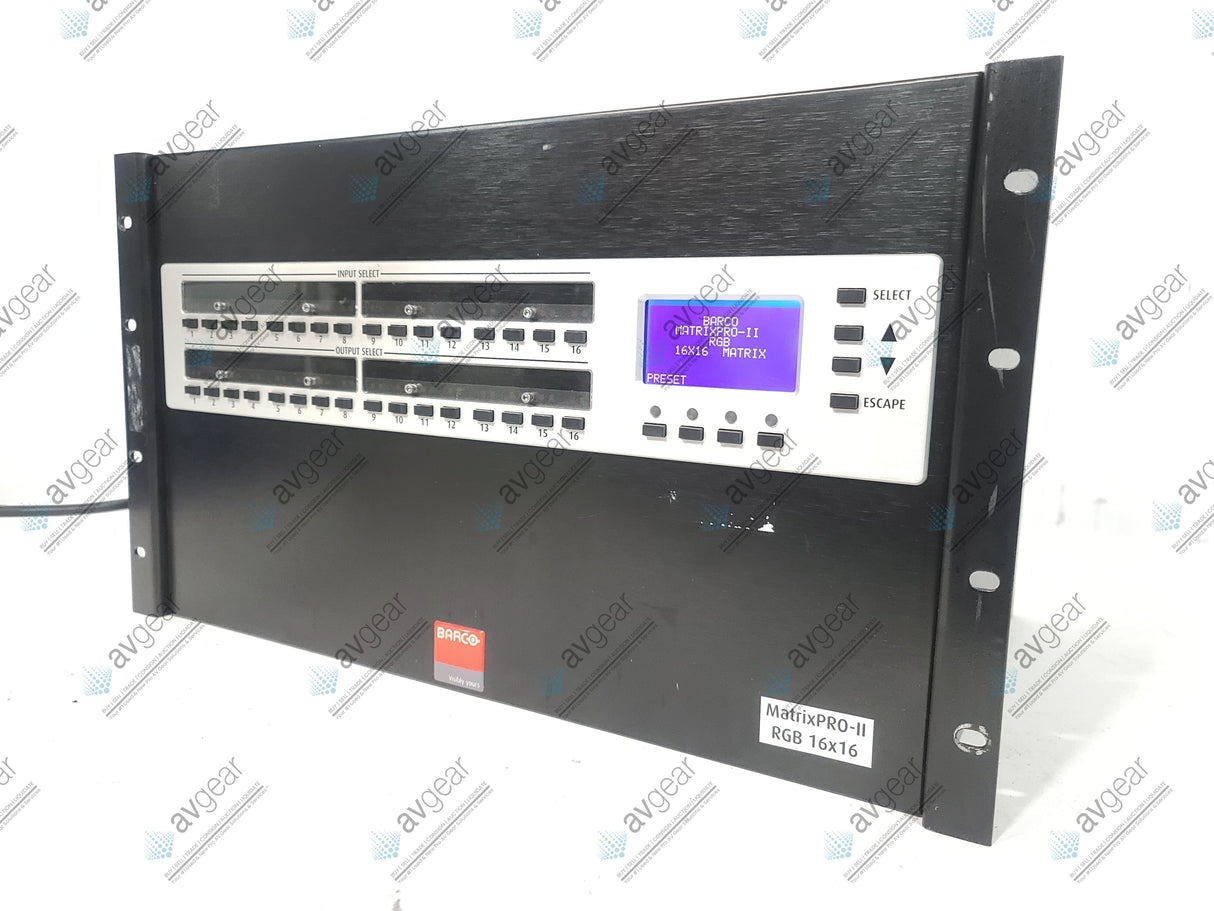 Barco MatrixPRO-II 16x16 RGB Switcher w/ Barco MP3G-3232 Processor Panel