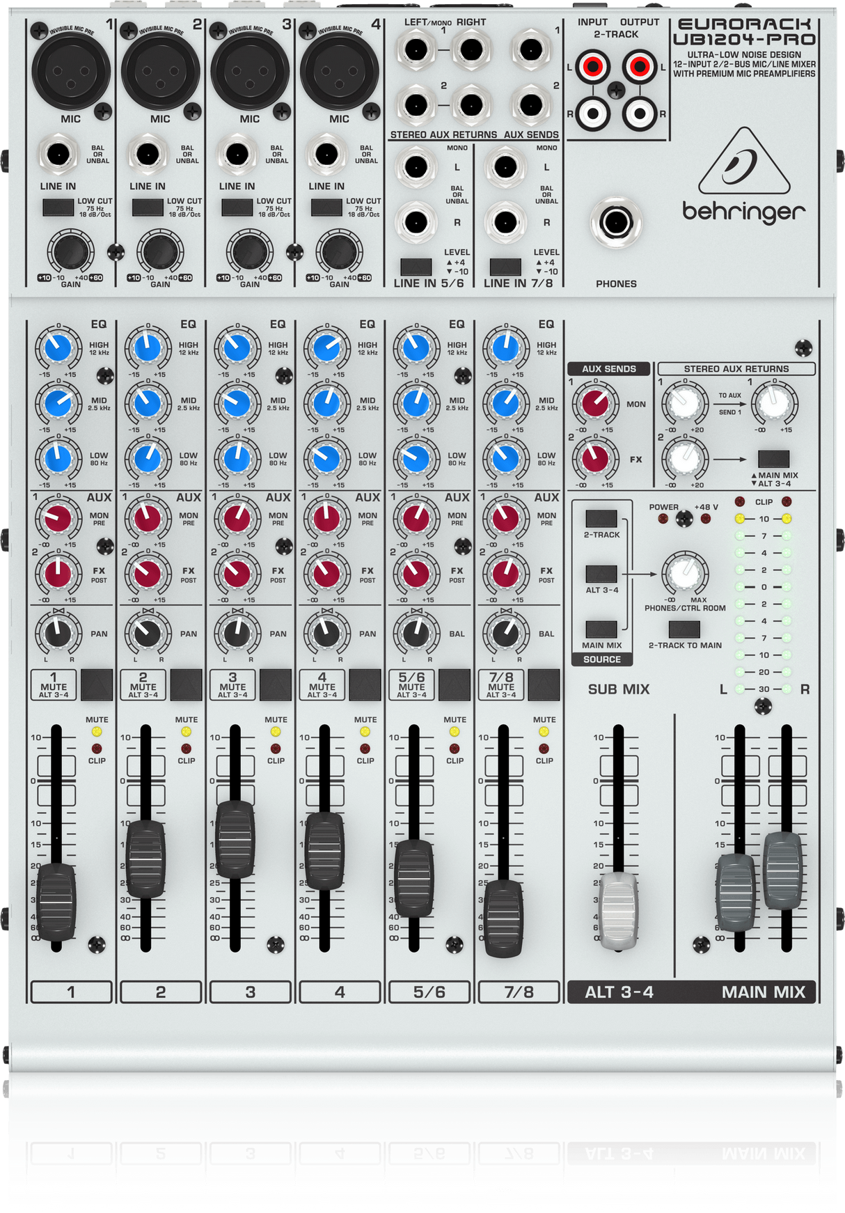 Behringer UB1204-PRO Ultra-Low Noise Design 12-Input 2/2-Bus Mixer
