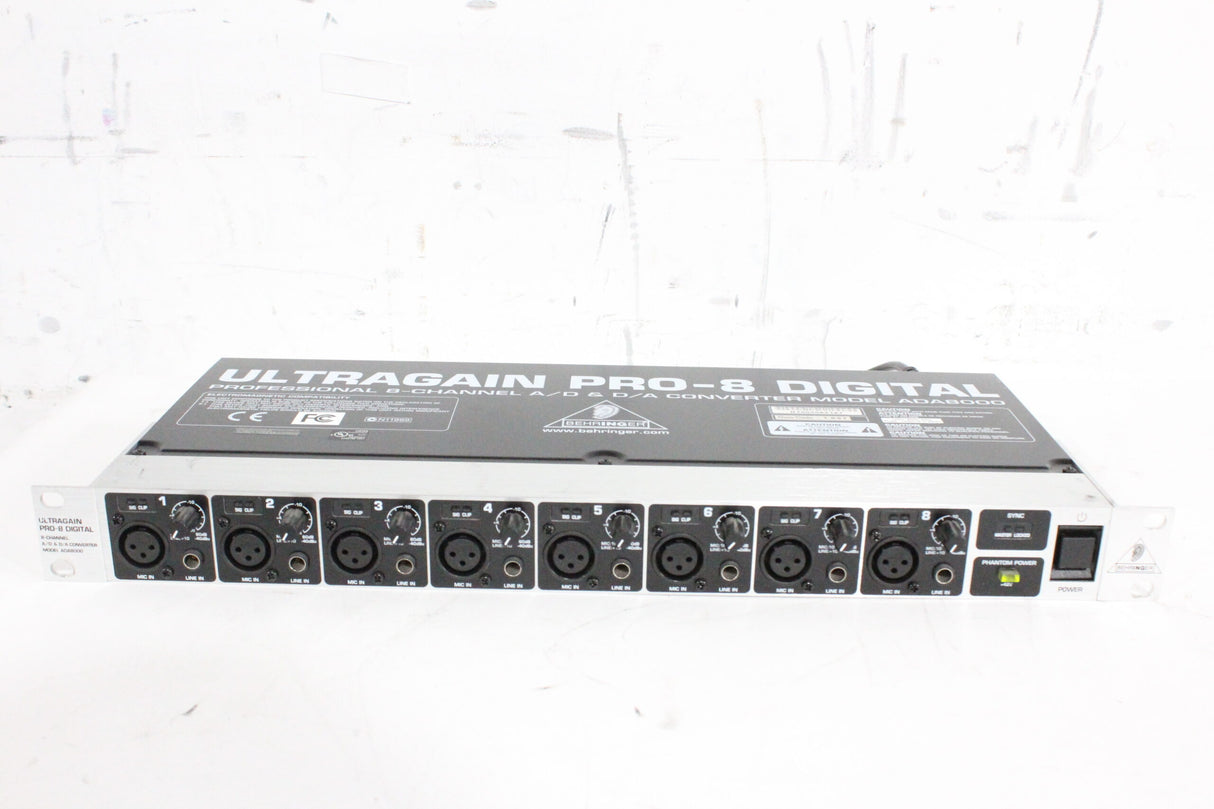 Behringer ADA8000 Ultragain PRO-8 Digital 8-Channel A/D & D/A Converter