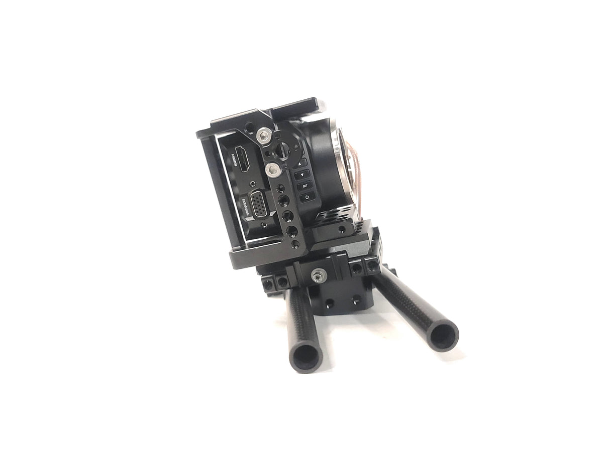 Blackmagic Design SmallRig Studio Camera w/ (1) Feelworld FW279S 7" 4K Ultra-Bright Monitor, (1) Panasonic H-HS12035 Lens, & (1) Panasonic H-PS45175 Lens in Lykus Hard Case