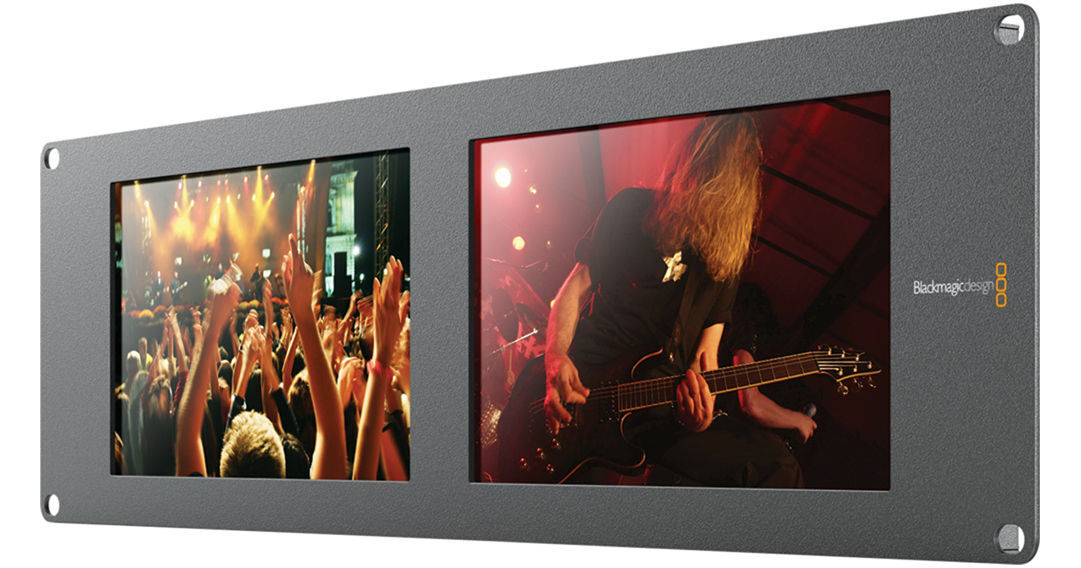 Blackmagic Design BMD-HDLSMTVDUO2 SmartView Duo 2 Dual 8-inch Intelligent 6G-SDI Rack Monitors