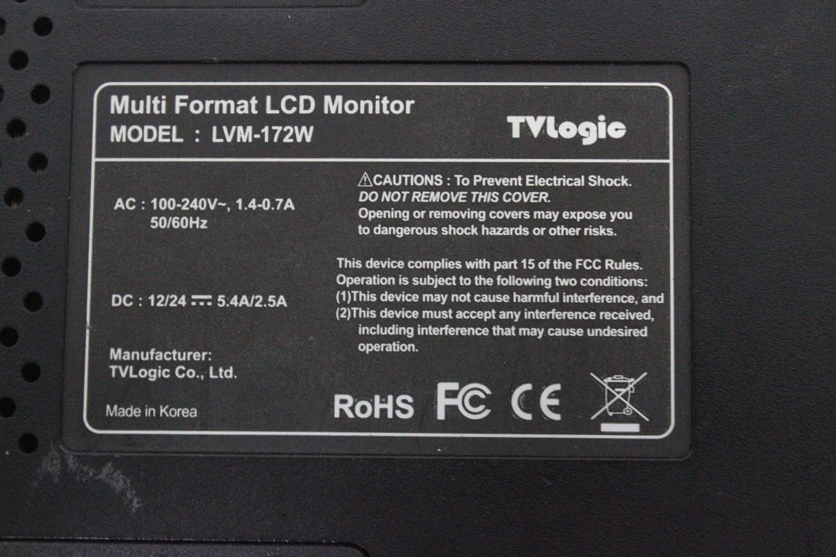 TVLogic LVM-172W 17'' LCD Multi Format Monitor