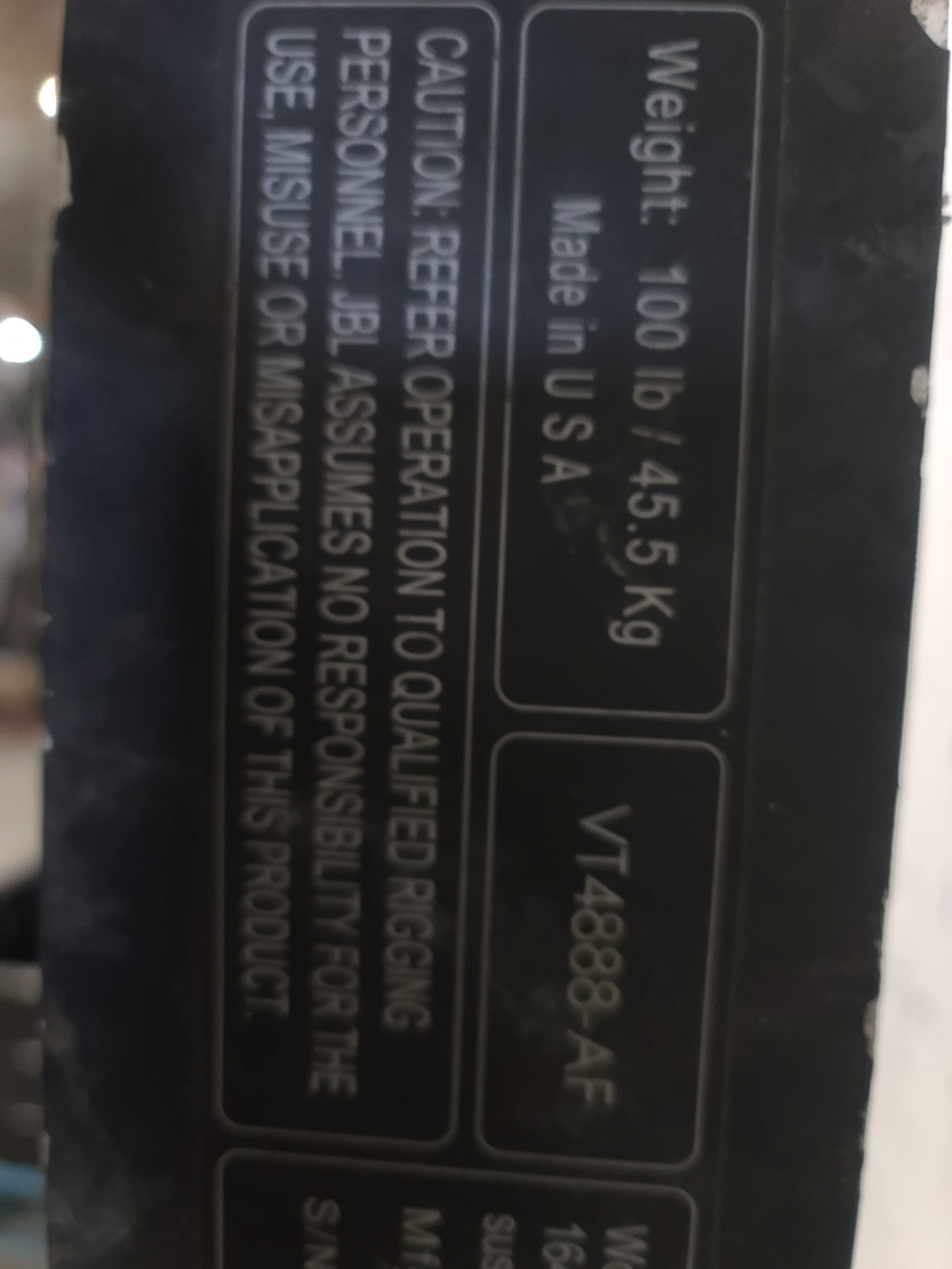 JBL VT4888-AF Array Frame for VT Speaker Systems