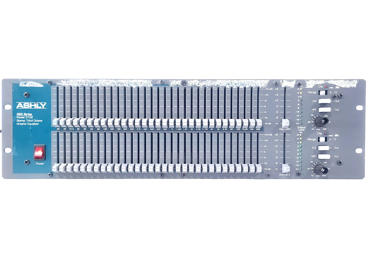 ASHLY 3102 GQX Series Stereo Third Octave Graphic Equalizer