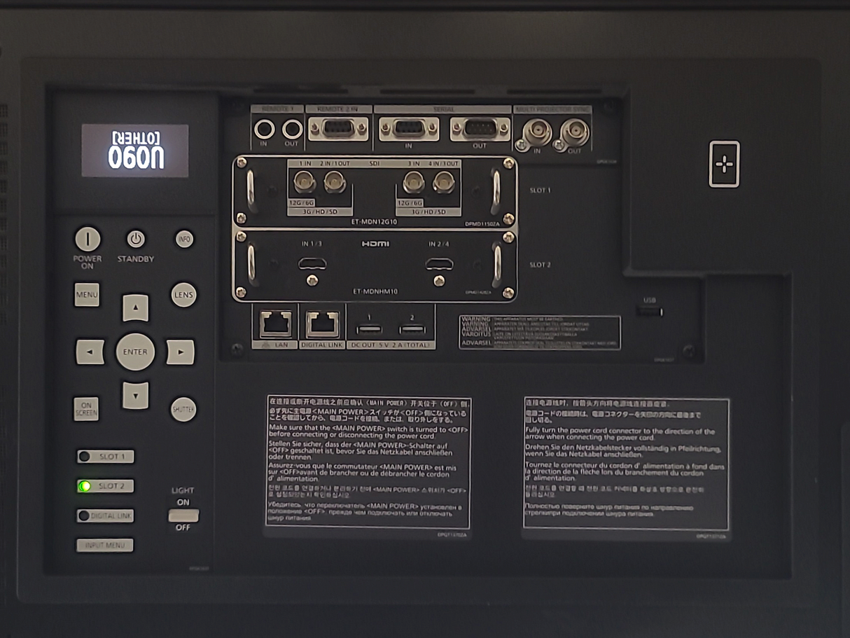 Panasonic PT-RQ50K 50,000-Lumen DCI 4K Laser 3DLP Projector ( Runtime Hours: 22245) (No Lens)