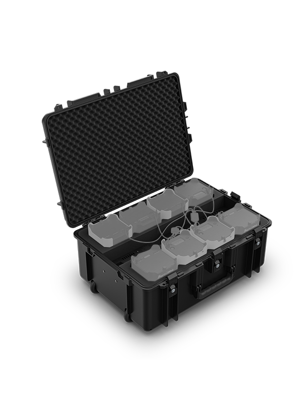 CHAUVET DJ Freedom Charge 8P Pelican-Style Charging Transport Case for Freedom Par Q9 and H9 IP (Black)