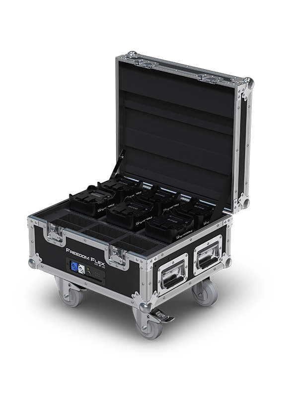 CHAUVET DJ Freedom Flex H9 IP Weather-Resistant Battery-Powered RGBAW+UV LED PAR Kit with Charging Case (6-Pack)