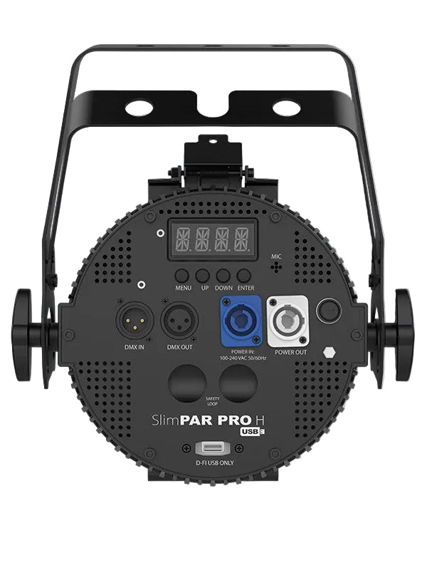 CHAUVET DJ SlimPAR Pro H USB Low-Profile RGBAW+UV LED PAR (Black)