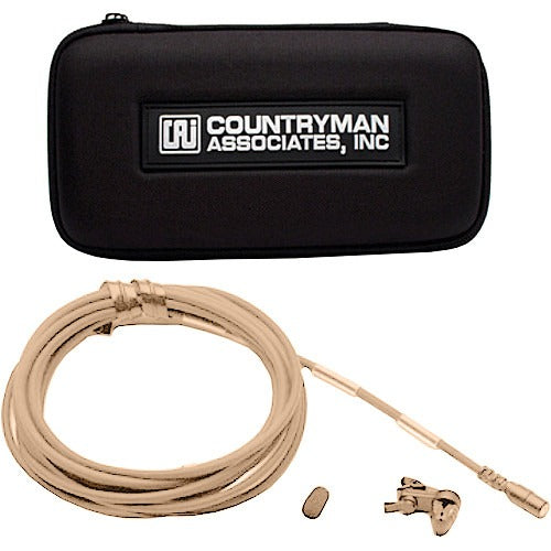 Countryman B2DW5FF05LSR B2D Directional Lavalier with Detachable SR Connector for Sennheiser Wireless Transmitters (Red Band, Light Beige)