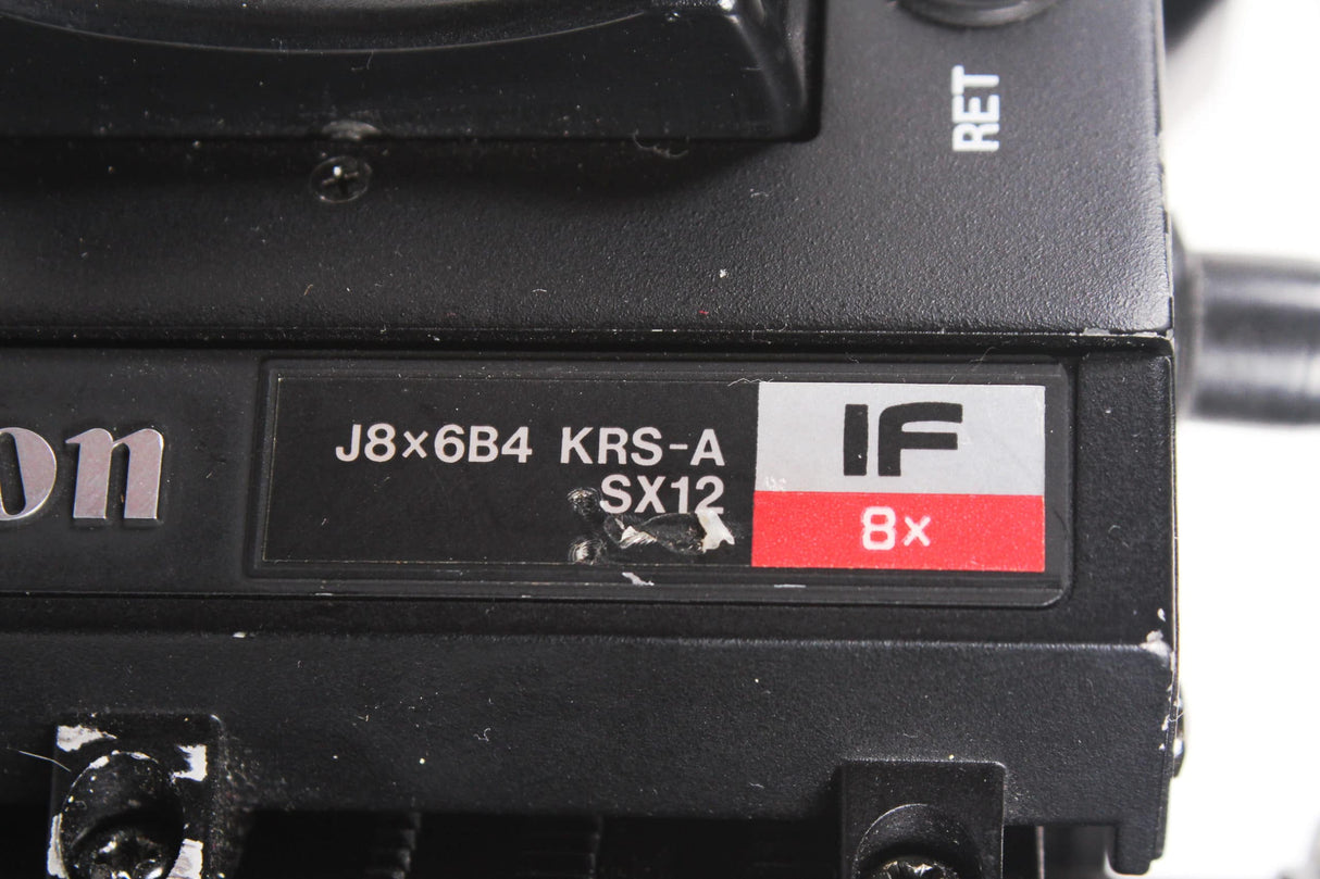 Canon J8x6B4 KRS-A SX12 2/3" Wide Angle Broadcast Lens