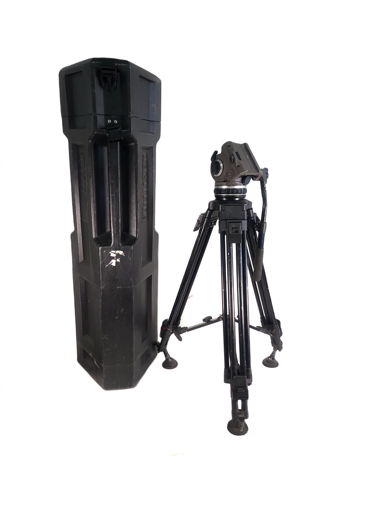 Cartoni Laser Fluid Head 2 Stage Tripod in Tuffpak Hard Carry Case