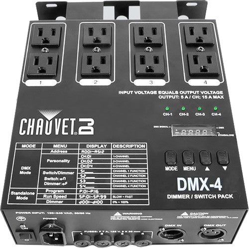 Chauvet DJ DMX-4 4 Ch DMX Dimmer/Switch Pack