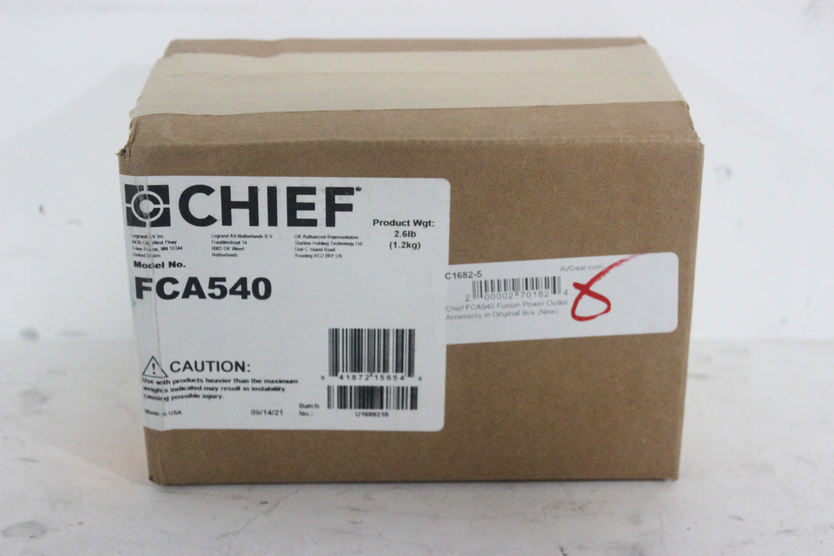 Chief FCA540 Fusion Power Outlet Accessory in Original Box (New)