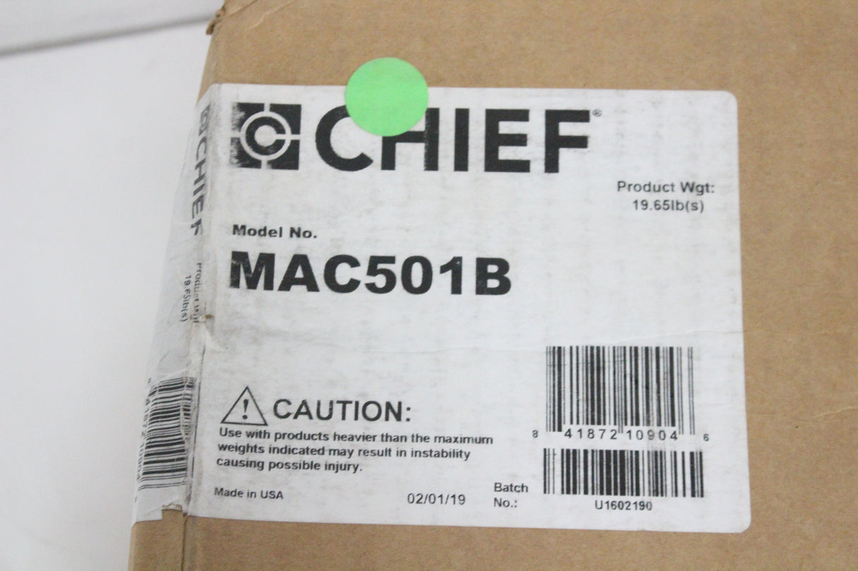 Chief MAC501B In Wall Mount Accessory for Swing Arm Mounts