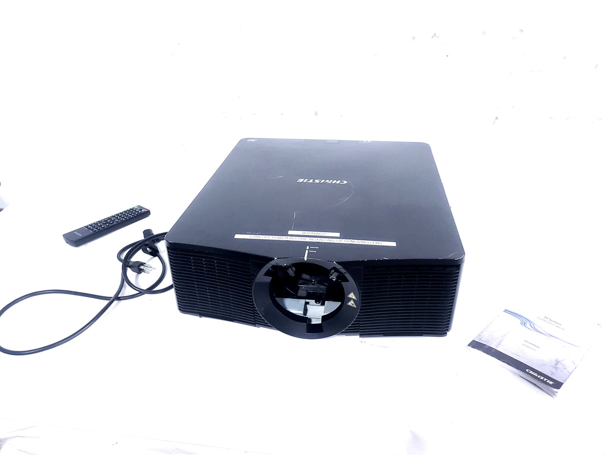 Christie D12HD-H 10,000 Lumen 1DLP Large Venue Projector (1126 Op Hours) w/ Remote Control in Hard Wheeled Case