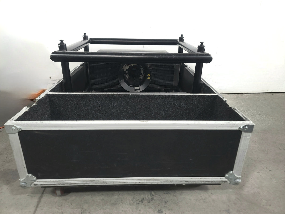 Christie D12HD-H (Lamp 1 1004, Lamp 2 1288 Hours) 10,000 Lumens HD 0.95" DLP x 1 1080P Large Venue Projector (NO LENS) In Wheeled Road Case