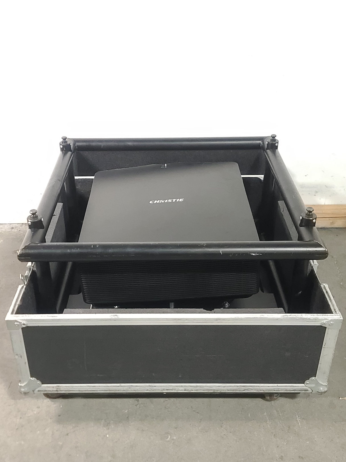 Christie D12HD-H (Lamp 1 101, Lamp 2 179 Hours) 10,000 Lumens HD 0.95" DLP x 1 1080P Large Venue Projector (NO LENS) In Wheeled Road Case