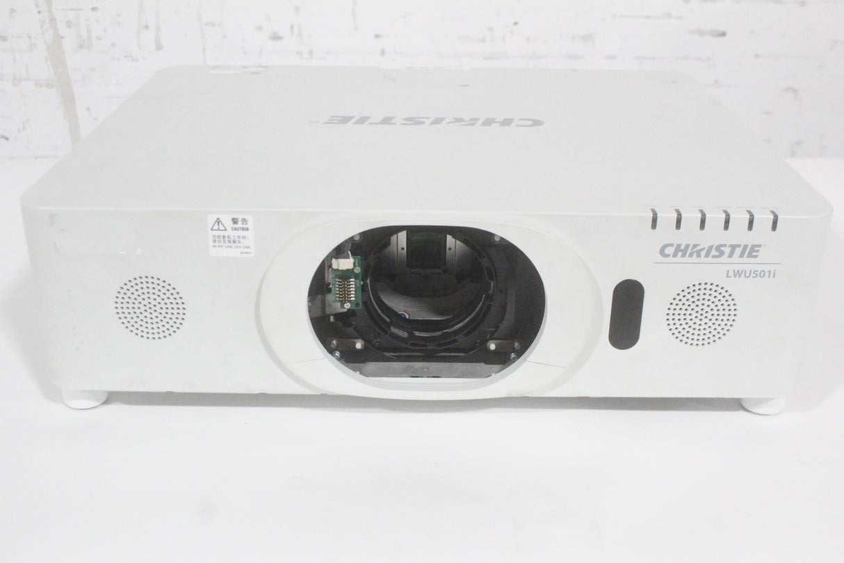 Christie LWU501i (5,000 Lumen) 3 Chip WUXGA LCD Conference Projector (92 Op Hours) w/ Remote, PSU in Hard Rolling Case (1688-177)