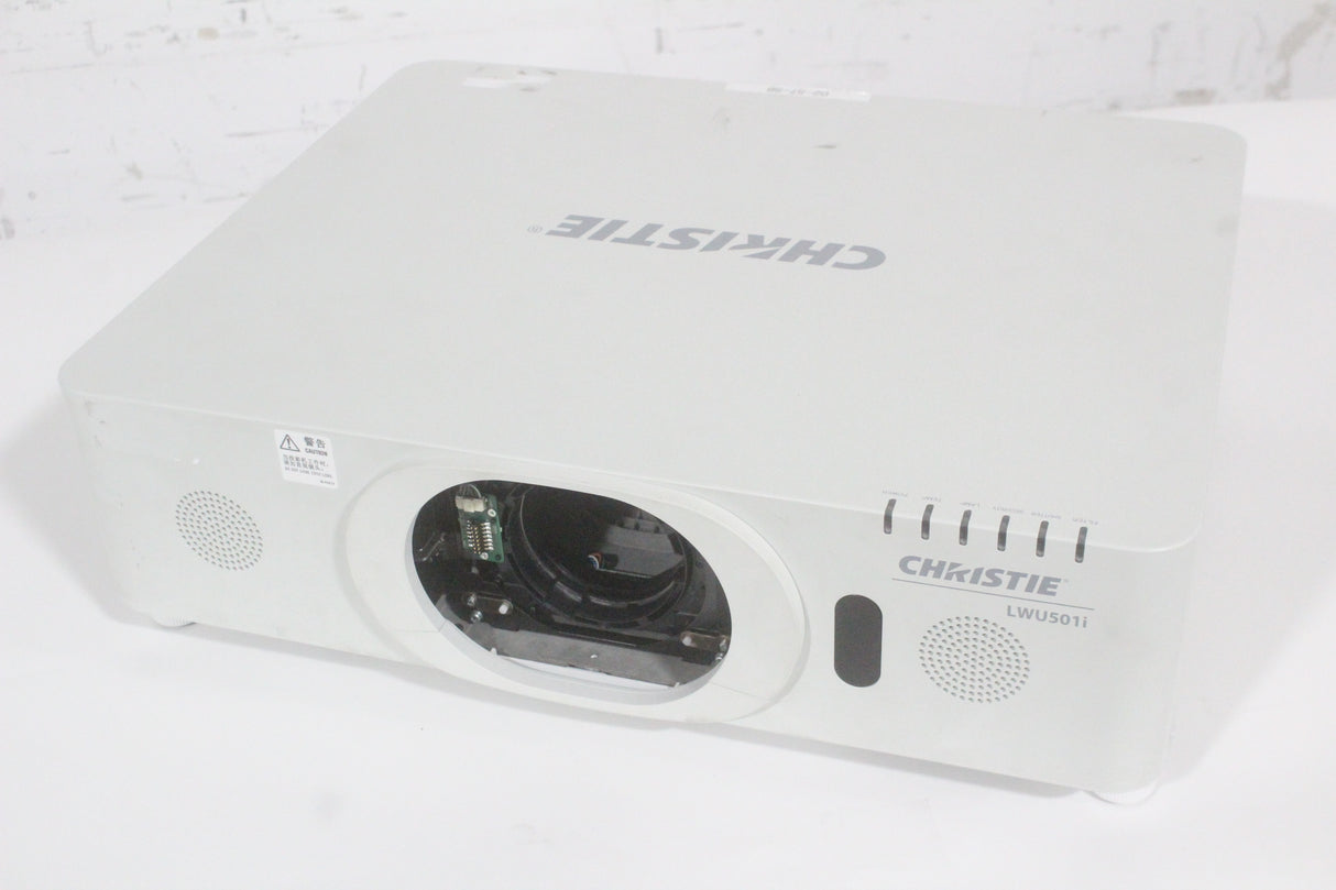 Christie LWU501i (5,000 Lumen) 3 Chip WUXGA LCD Conference Projector (92 Op Hours) w/ Remote, PSU in Hard Rolling Case (1688-177)