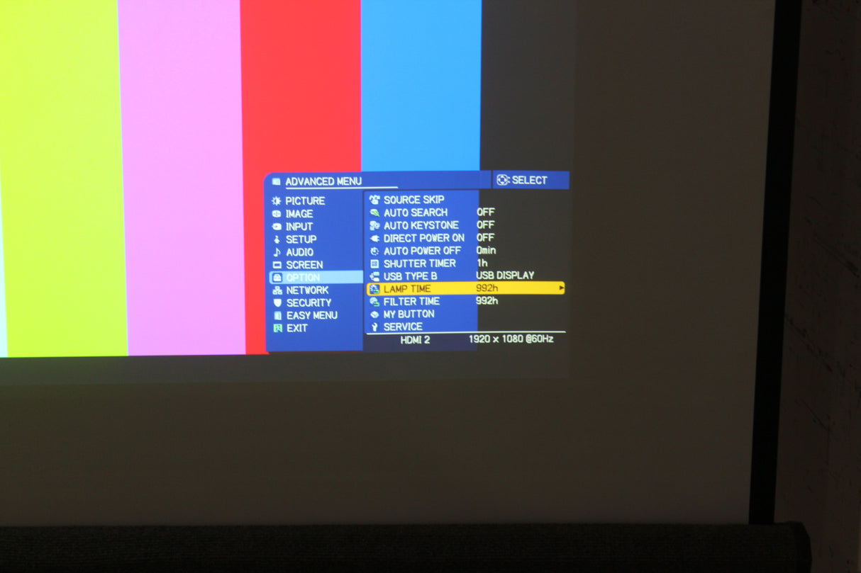 Christie LWU501i (5,000 Lumen) 3 Chip WUXGA LCD Conference Projector (992 Hours, Power Button Issue) w/ Remote in SKB Hard Wheeled Case (1688-198)