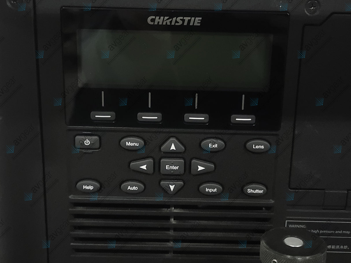 Christie Roadster WU14K-M 12,500 Lumens WUXGA DLP x 3 Large Venue Projector (877 & 862 Hours) w/ Remote (2) Extra Lamps & Wheeled Road Case