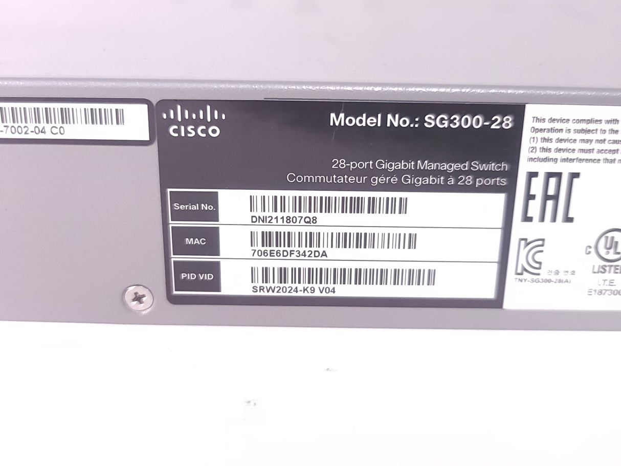 Cisco SG300-28 Small Business Switch