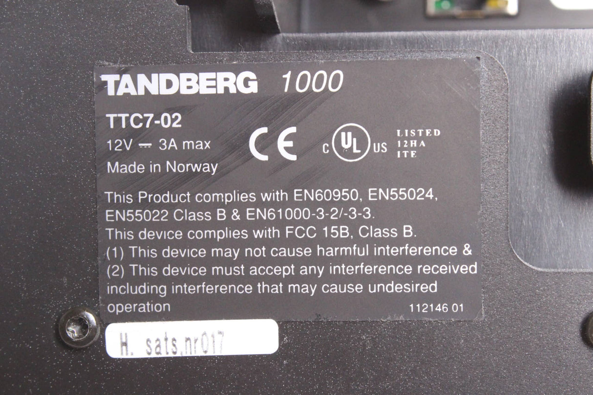 Cisco Tandberg TTC7-08 Video Conference System