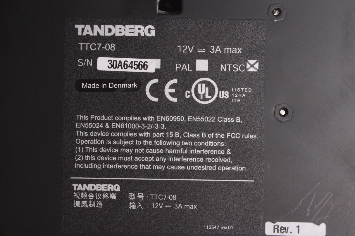 Cisco Tandberg TTC7-08 Video Conference System