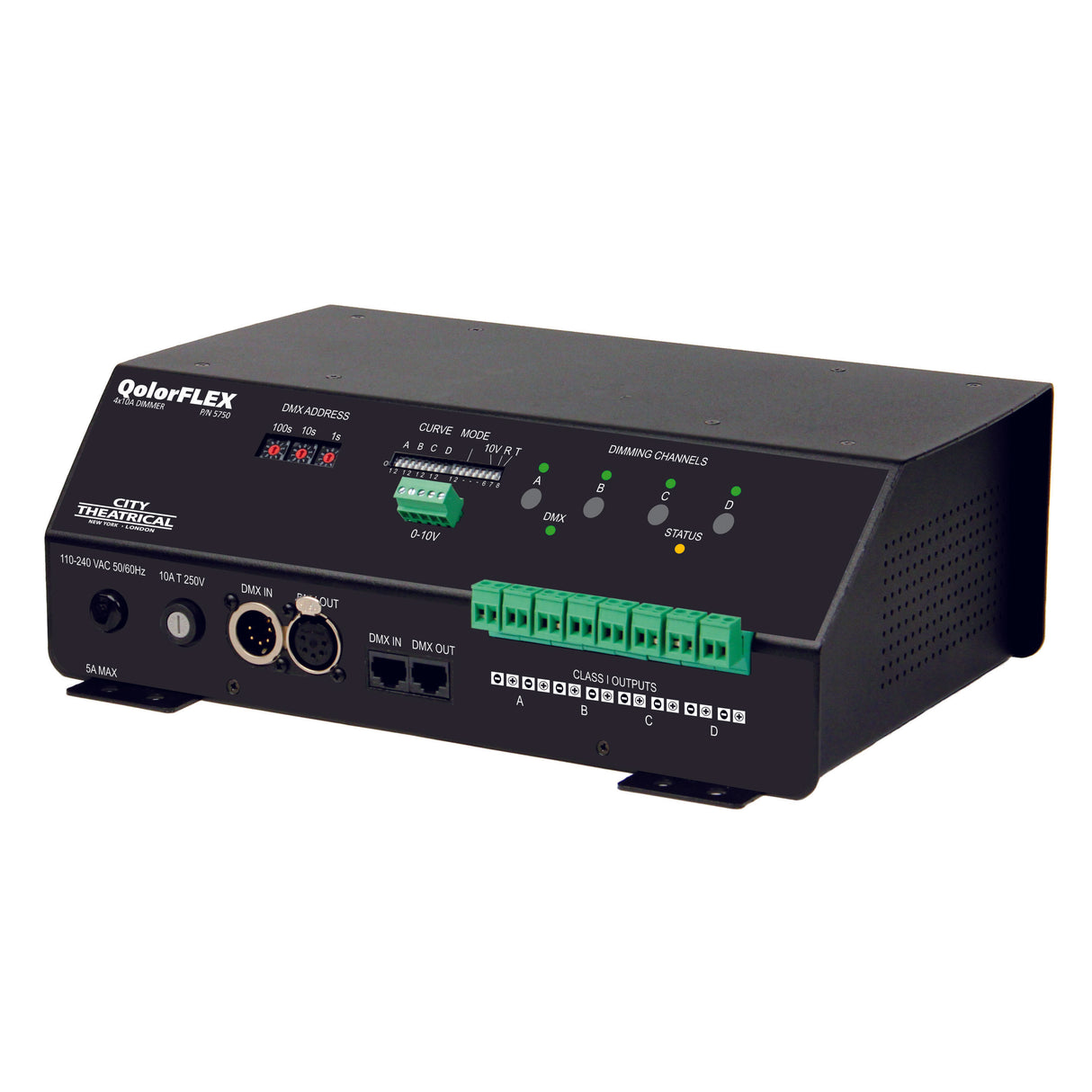 City Theatrical 5750 QolorFLEX 4x10A 12V Dimmer