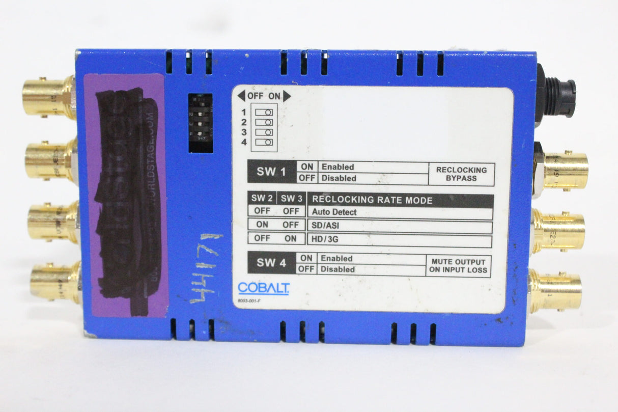 Cobalt BBG-DA-3G-1x6 3G/HD/SD/ASI Reclocking Distribution Amplifier