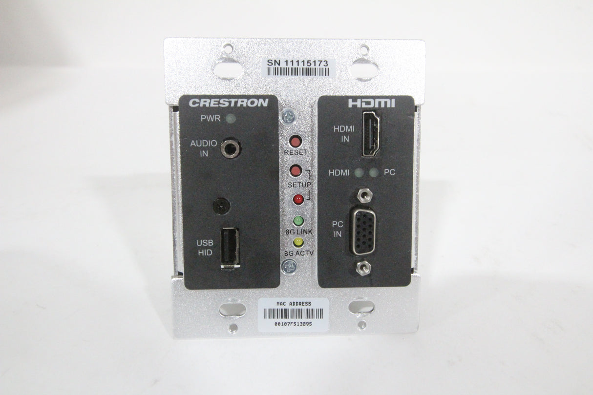 Crestron DM-TX-200-C-2G-B-T Wall Plate Digital Media Transmitter Black