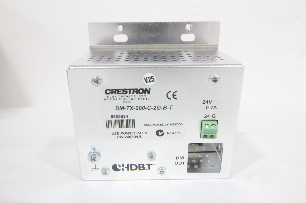 Crestron DM-TX-200-C-2G-B-T Wall Plate Digital Media Transmitter Black