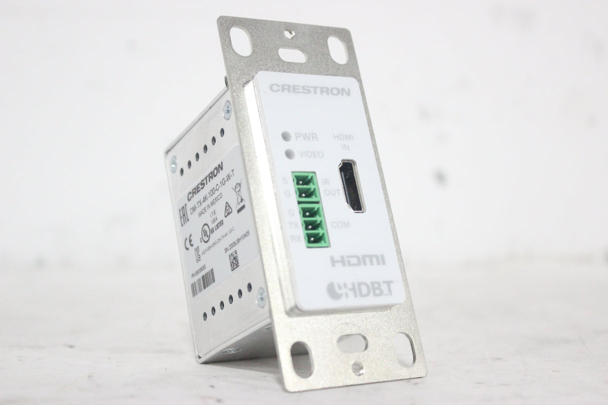 Crestron DM-TX-4K-100-C-1G-W-T 1-gang Wall Plate Mountable Interface for an HD or 4K Source