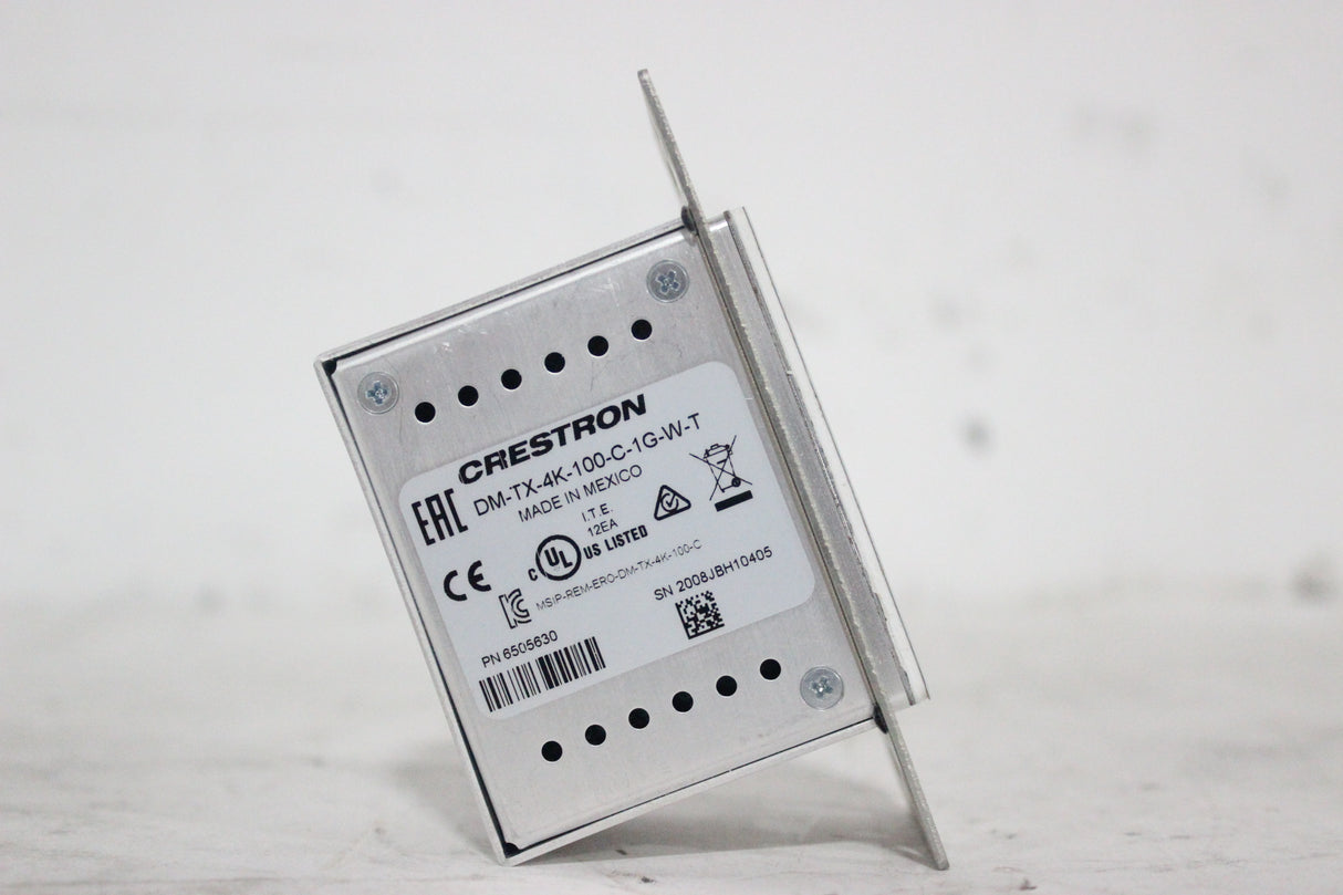 Crestron DM-TX-4K-100-C-1G-W-T 1-gang Wall Plate Mountable Interface for an HD or 4K Source