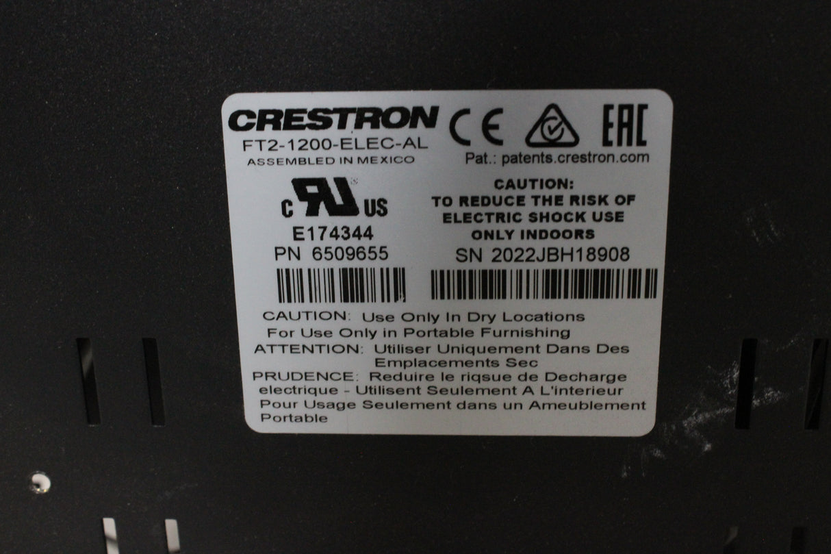 Crestron FT2-1200-ELEC-AL FlipTop Cable Management System