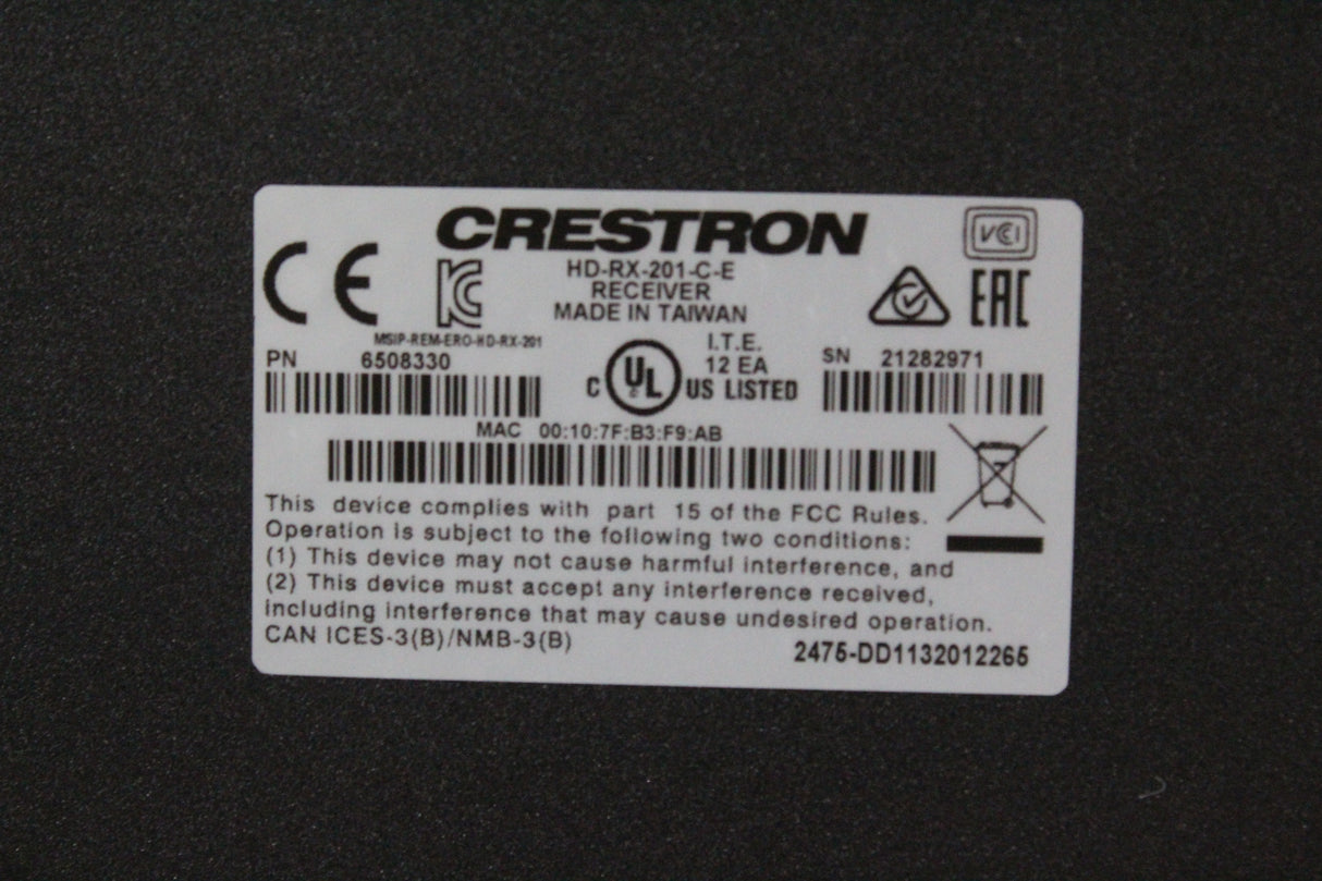 Crestron HD-RX-201-C-E Multiformat Switch and Receiver